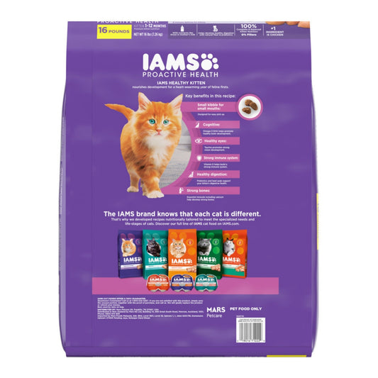 IAMS Proactive Health Kitten Dry Cat Food Chicken 1ea/16 lb