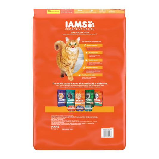 IAMS Proactive Health Adult Dry Cat Food Chicken 1ea/16 lb