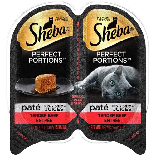 Sheba Perfect Portions Pate Wet Cat Food Teder Beef 2.6oz