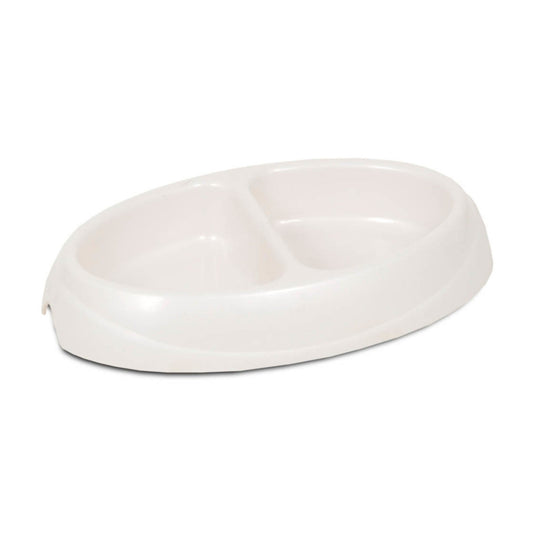 Petmate Ultra Lightweight Double Diner Dog Cat Bowl Assorted Colors Small