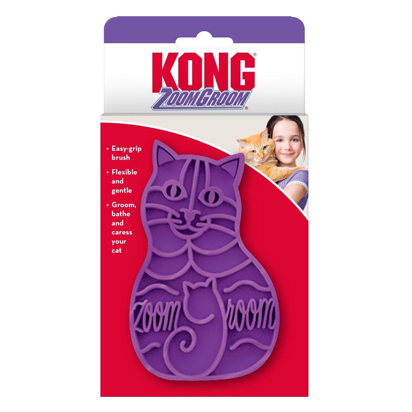KONG Cat Zoomgroom Purple 1ea/One Size Default Title