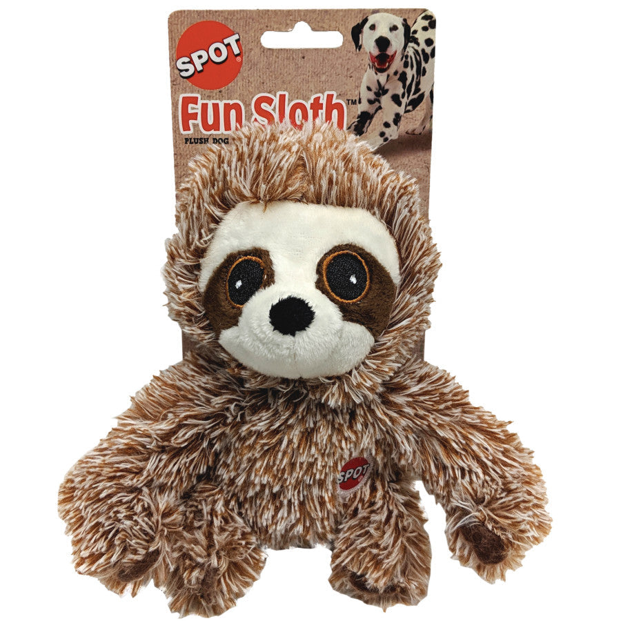 Spot Fun Sloth Plush Dog Toy Assorted 7in
