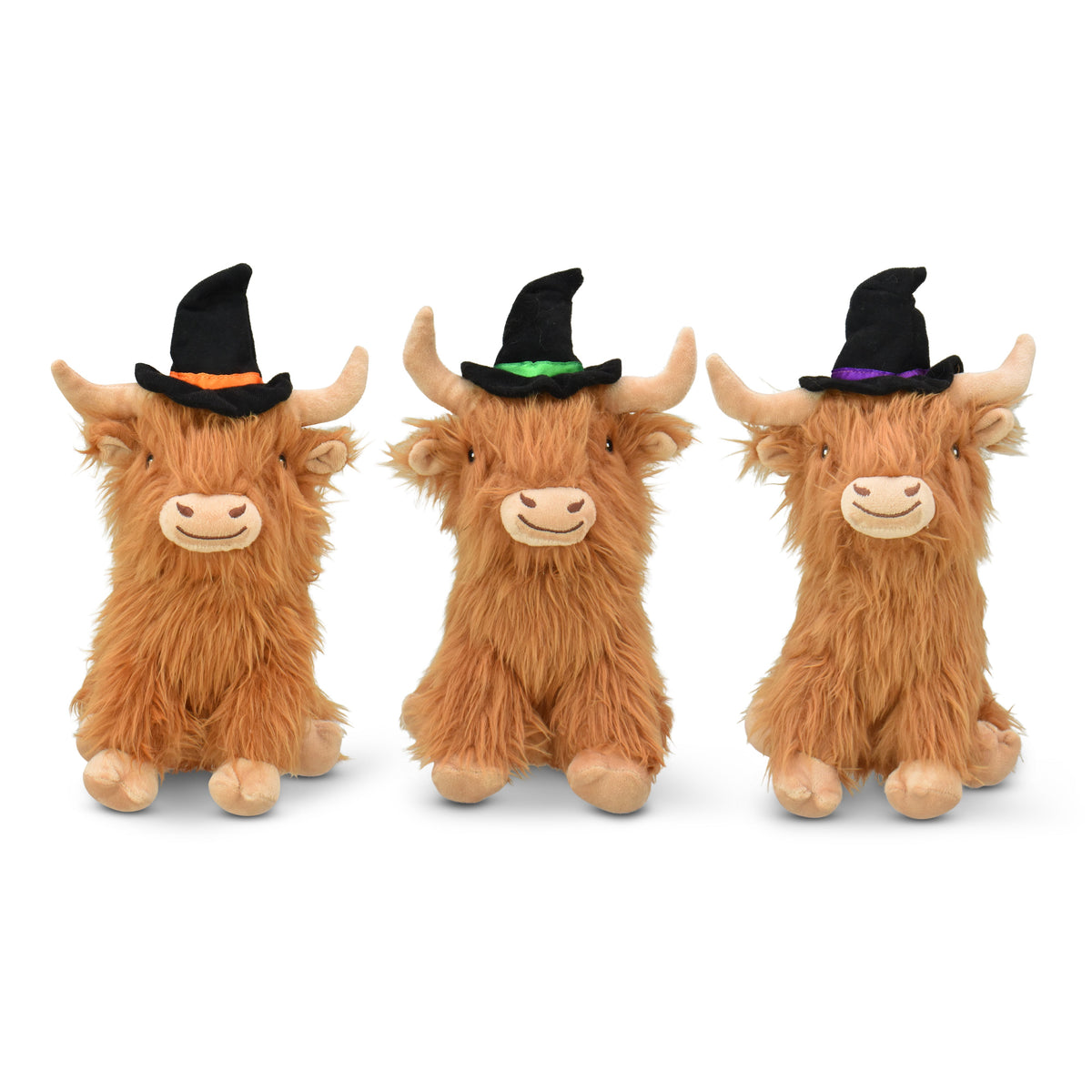 Highland Cow with Witch Hat 8"