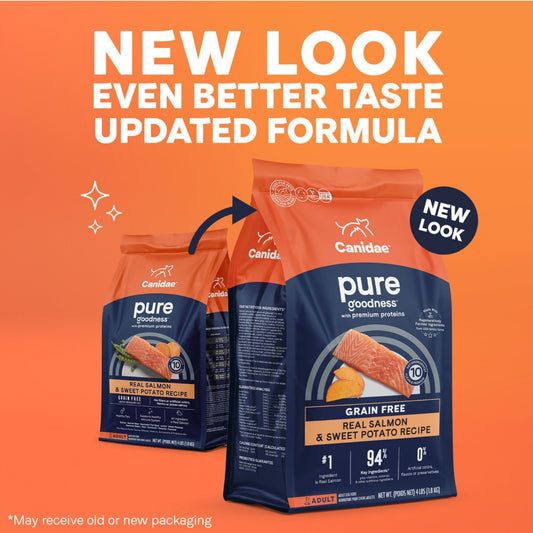 CANIDAE PURE Farm To Bowl GrainFree LID Dry Dog Food Salmon Sweet Potato, 1ea/22 lb