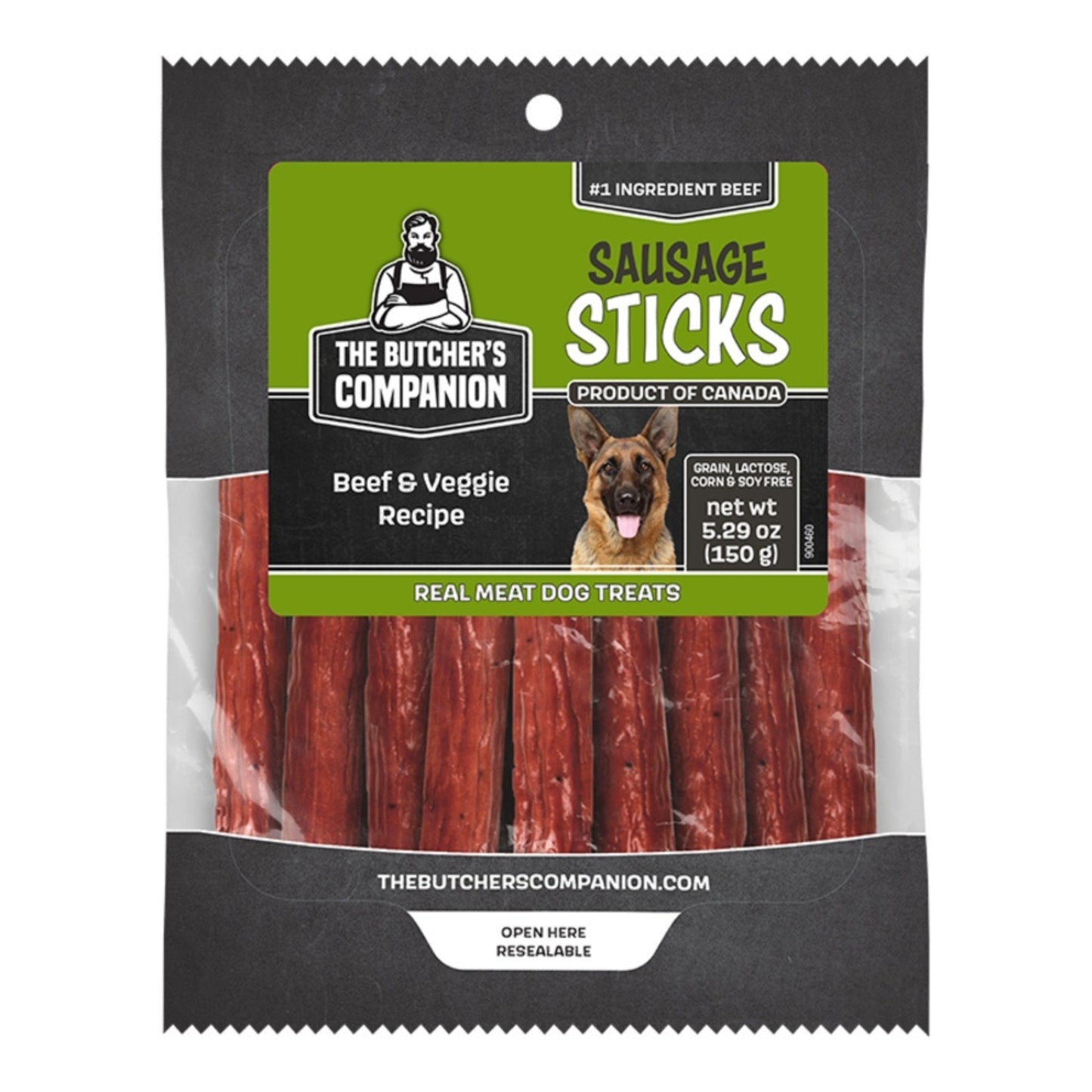 Butcher's Companion Dog Beef & Veg Sausage Sticks 5.29oz.