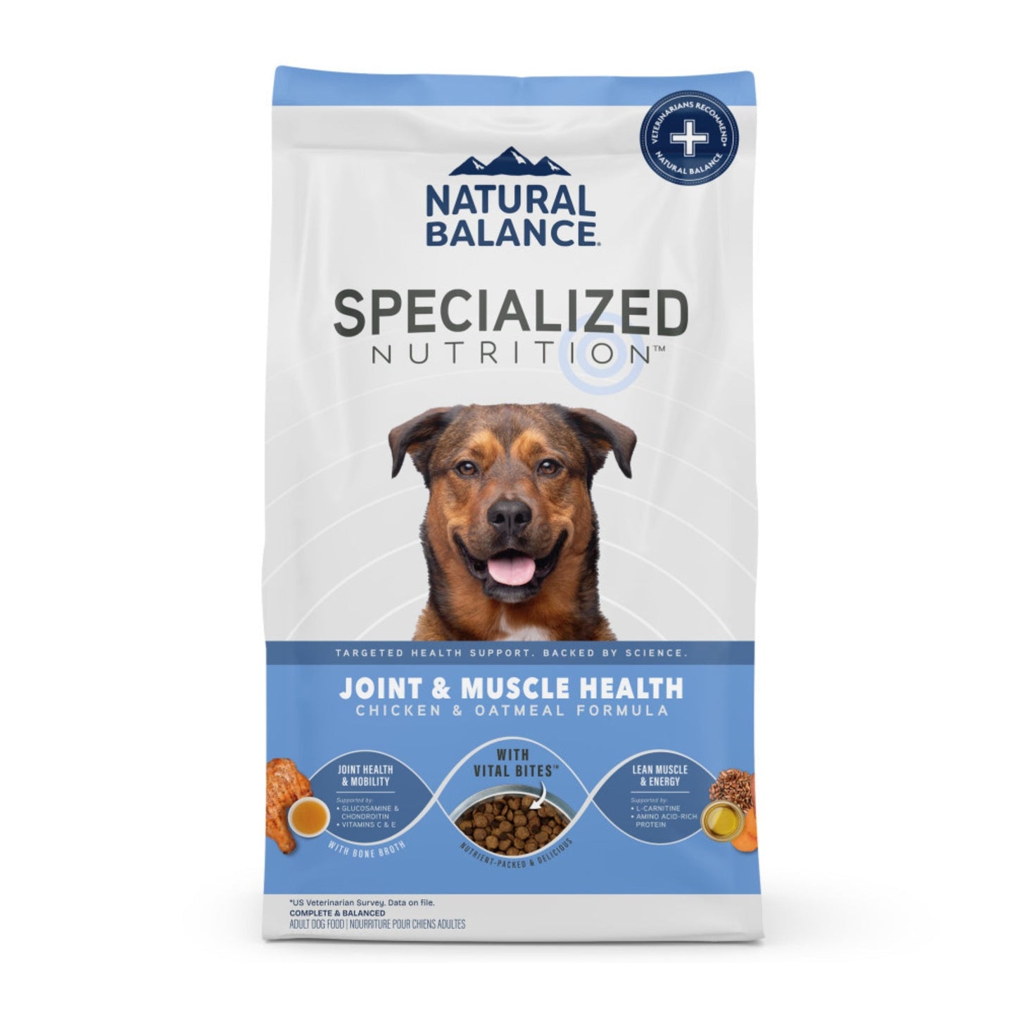 Natural Balance Pet Foods Specialized Joint Muscle Dry Dog Food Chicken Oatmeal, 1ea/3.5 lb