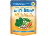 Natural Balance Pet Foods Platefulls Turkey Chicken and Duck Formula in Gravy Cat Wet Food 3 oz 24 Pack