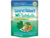 Natural Balance Pet Foods Platefulls Indoor Turkey Salmon and Chicken in Gravy Cat Wet Food 3 oz 24 Pack