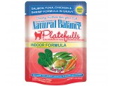 Natural Balance Pet Foods Platefulls Indoor Salmon Tuna Chicken and Shrimp in Gravy Cat Wet Food 3 oz 24 Pack