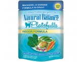 Natural Balance Pet Foods Platefulls Indoor Mackerel and Sardine Formula in Gravy Cat Wet Food 3 oz 24 Pack