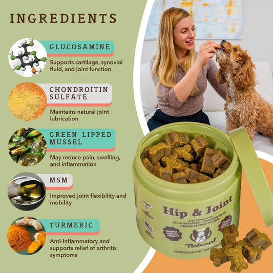 Natural Dog Company Dog Hip & Joint Supplement Chews - 90 Count