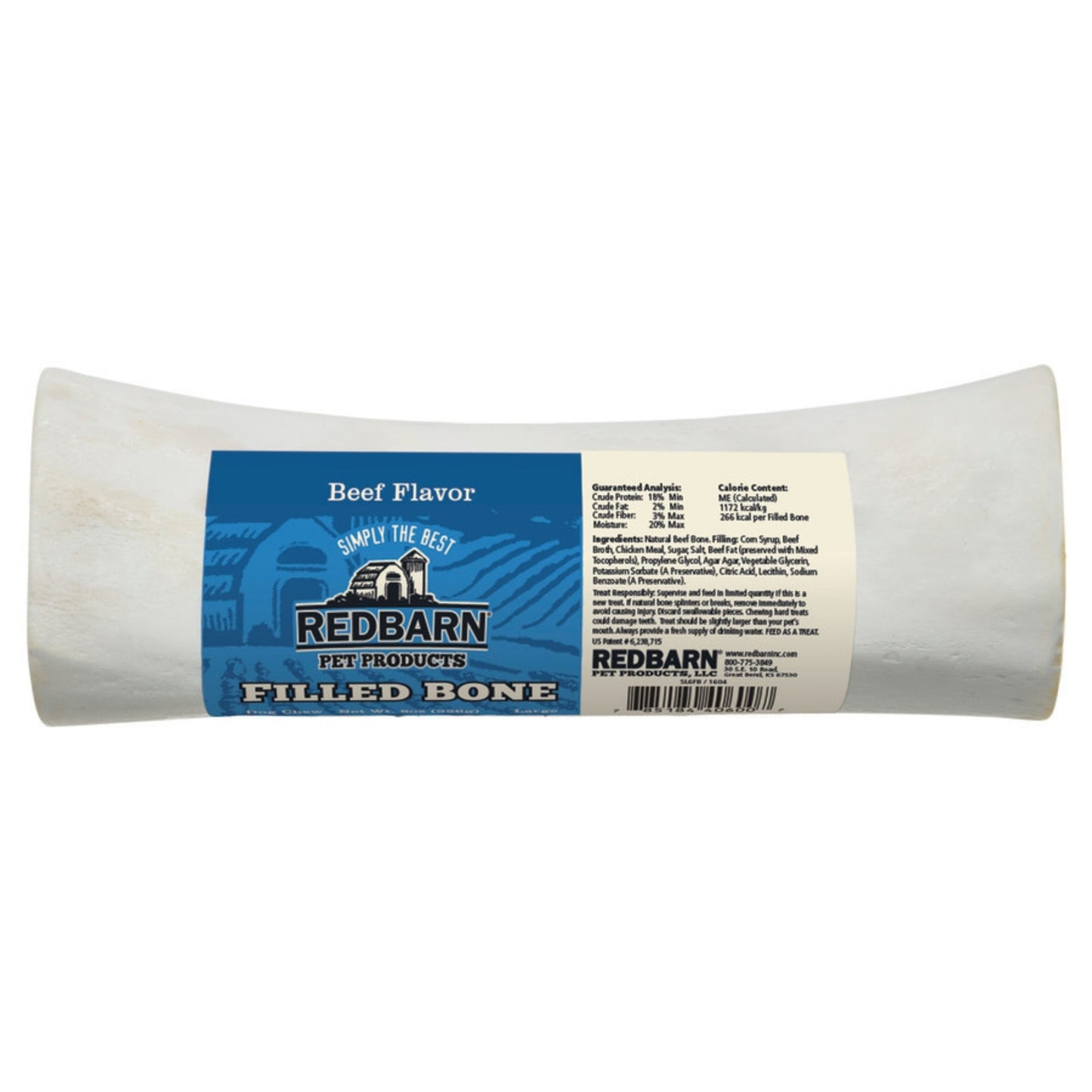 Redbarn Pet Products Filled Bone Dog Treat Beef 1ea/5 oz, LG