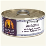Weruva Dog Steak Frites with Beef; Pumpkin and Sweet Potato in Gravy 5.5oz. Case Of 24