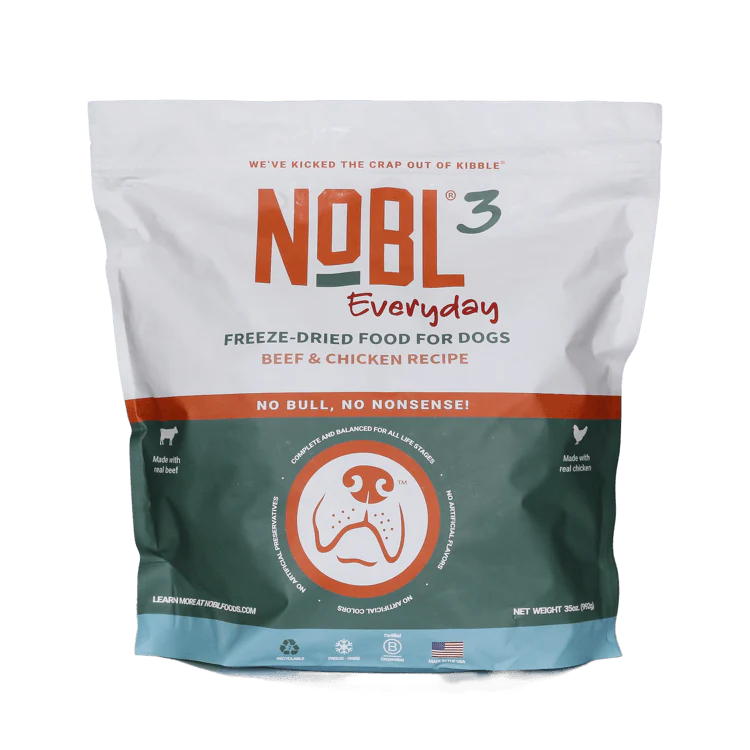 NOBL 3 Canine "Everyday" Food - Beef & Chicken 35 oz