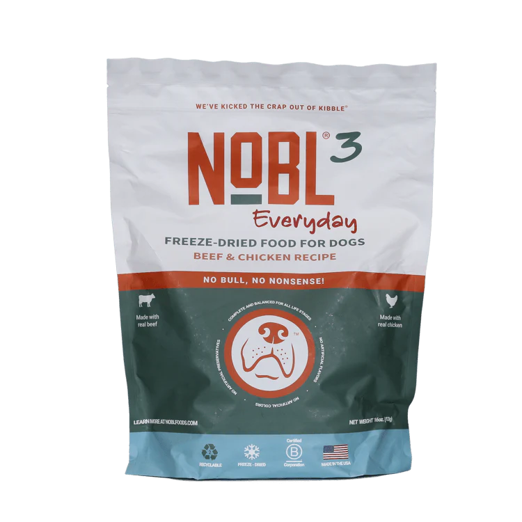 NOBL 3 Canine "Everyday" Food - Beef & Chicken 16 oz