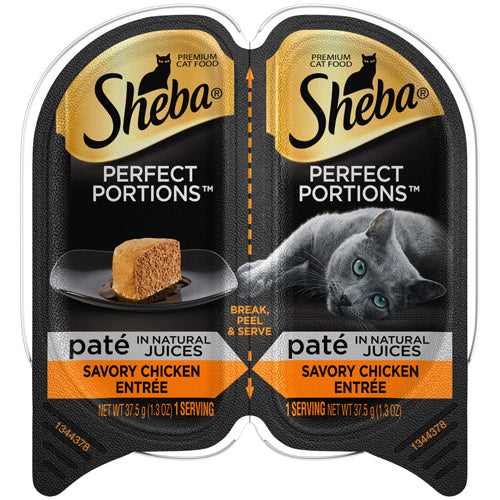 Sheba Perfect Portions Pate Wet Cat Food Savory Chicken 2.6oz