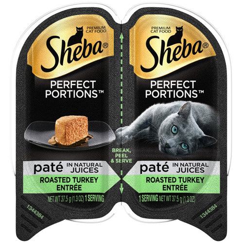 Sheba Perfect Portions Pate Wet Cat Food Roasted Turkey 2.6oz