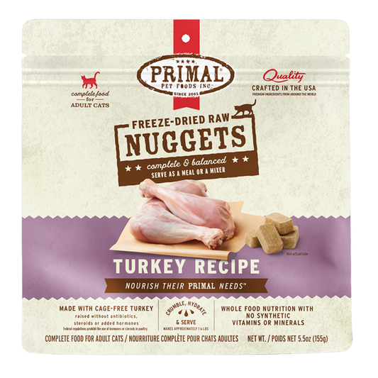 Primal Pet Foods Freeze Dried Cat Food- 5.5oz.- Turkey