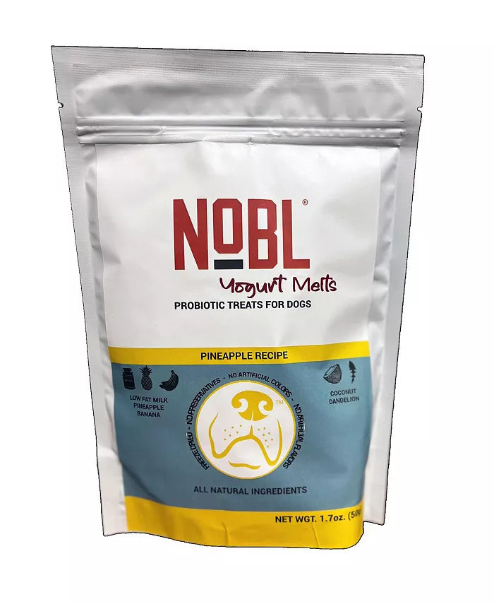 NOBL  Yogurt Melts  Freeze-Dried  Probiotic Treats - Pineapple Recipe (1.76 oz)