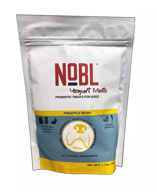 NOBL  Yogurt Melts  Freeze-Dried  Probiotic Treats - Pineapple Recipe (1.76 oz)