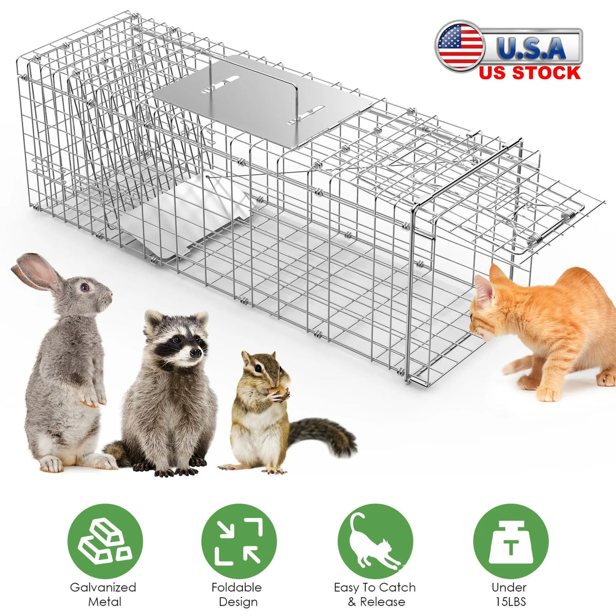 Heavy Duty Folding Live Animal Trap