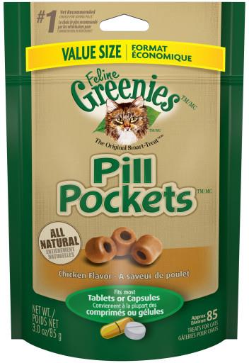 Greenies Feline Pill Pockets Chicken Flavor, 1.6 oz