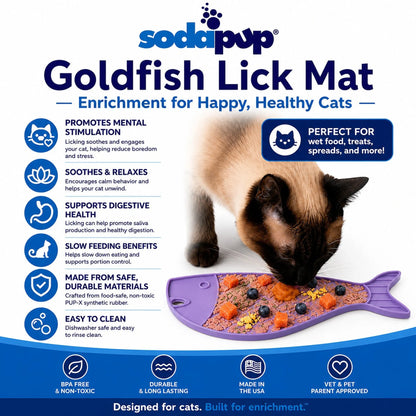 Goldfish emat - Small Enrichment Lick Mat for Cats
