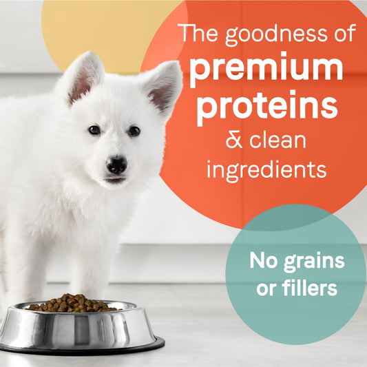 CANIDAE PURE Farm To Bowl GrainFree LID Dry Puppy Food Wild  Caught Salmon  Sweet Potato, 1ea/22 lb
