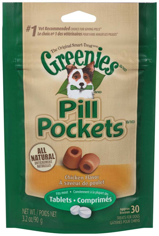 Greenies Pill Pockets for Tablets Chicken, 1ea/30 ct, 3.2 oz