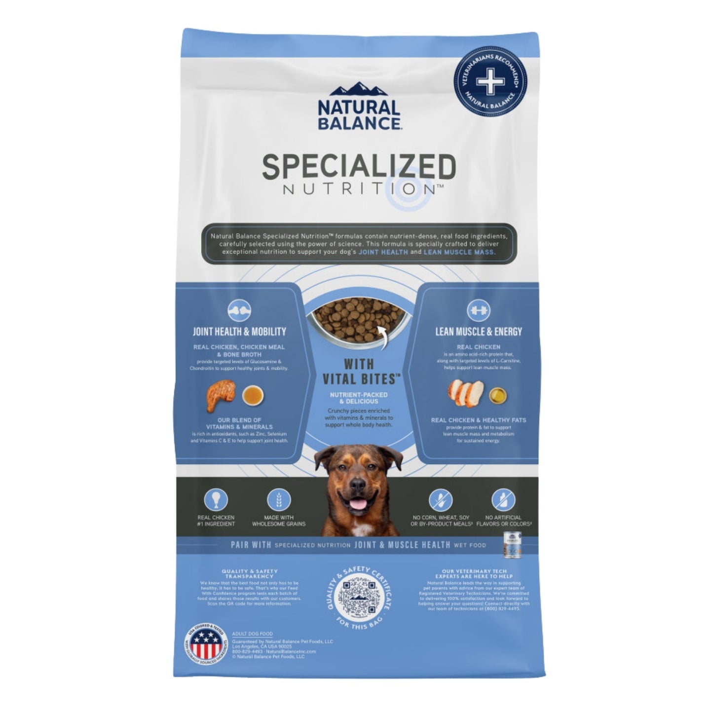 Natural Balance Pet Foods Specialized Joint  Muscle Dry Dog Food Chicken  Oatmeal, 1ea/22 lb