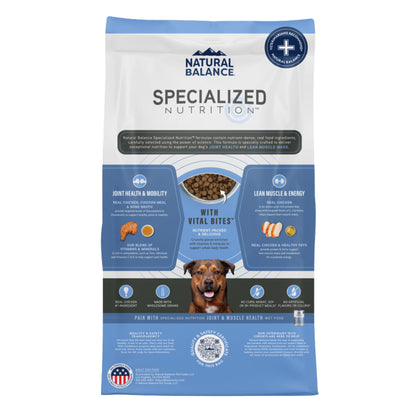 Natural Balance Pet Foods Specialized Joint  Muscle Dry Dog Food Chicken  Oatmeal, 1ea/22 lb