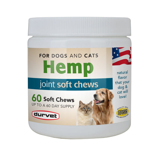 Durvet Hemp Joint Soft Chews For Dogs & Cats 60 count