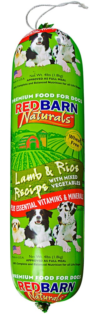 Redbarn Pet Products Dog Food Roll Lamb & Rice 4lb