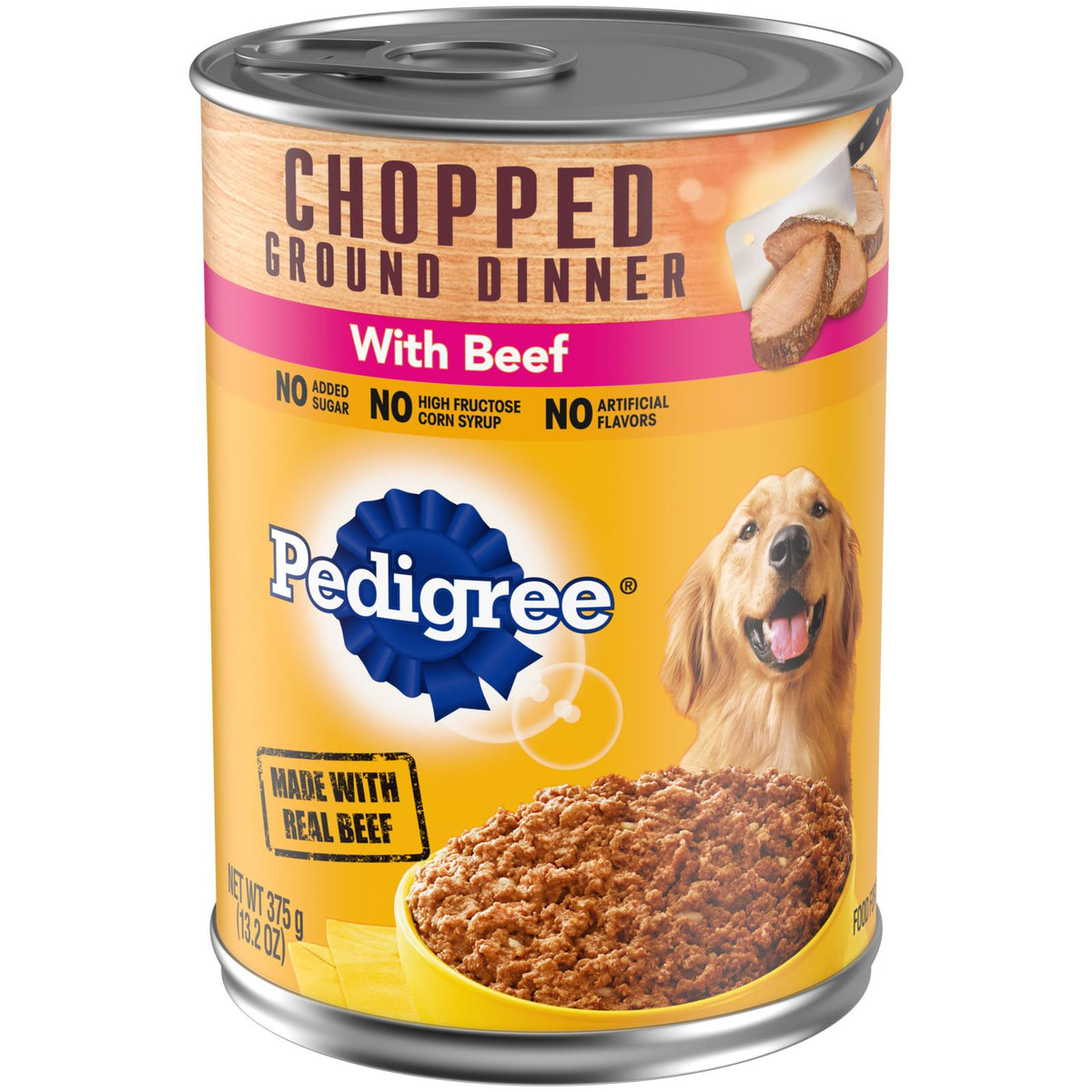 Pedigree Chopped Ground Dinner with Beef, 13.2 oz Can (Pack of 12)