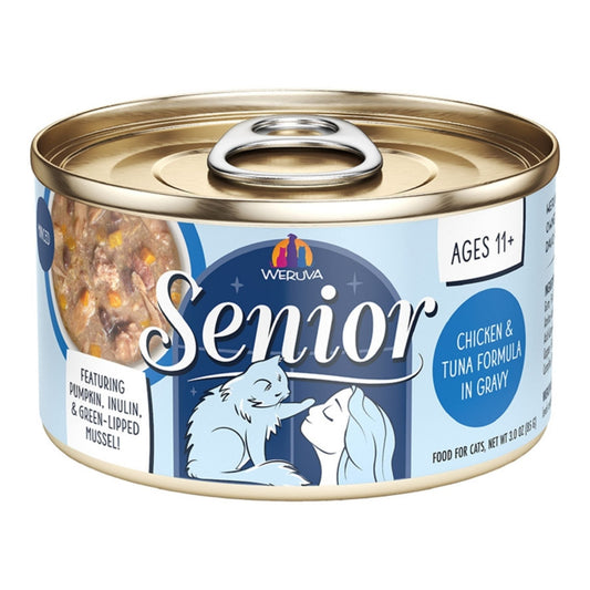 Weruva Cat Senior Chicken & Tuna Formula In Gravy 3oz. (Case of 12)