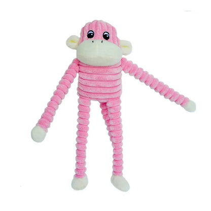 ZippyPaws Spencer the Crinkle Monkey Dog Toy Pink, 1ea/SM