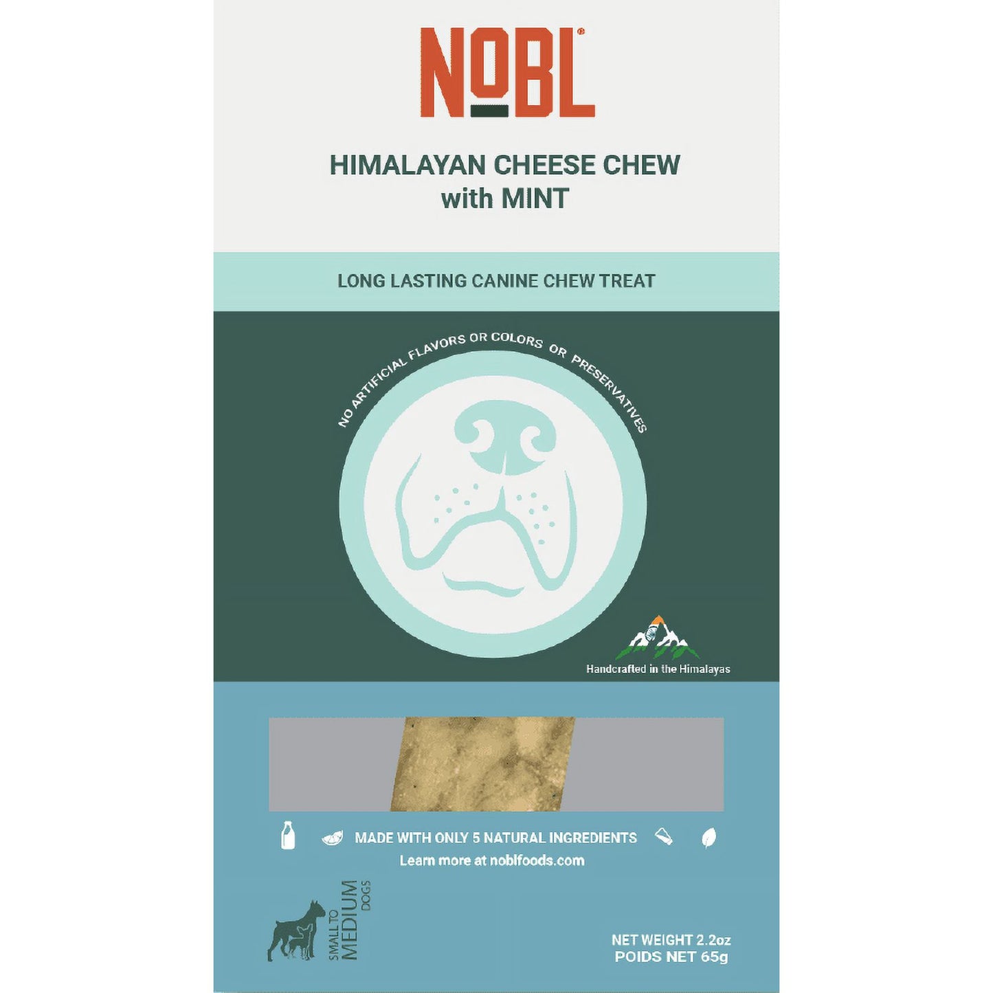 NOBL Himalayan Cheese Chew Bar with Mint - Small/Medium (2.29 oz)