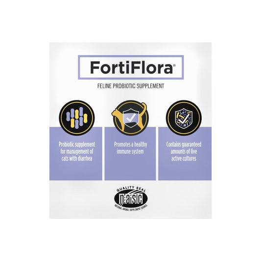Purina Pro Plan Veterinary Diets FortiFlora Powder Probiotic Digestive Supplement for Cats, 30 count