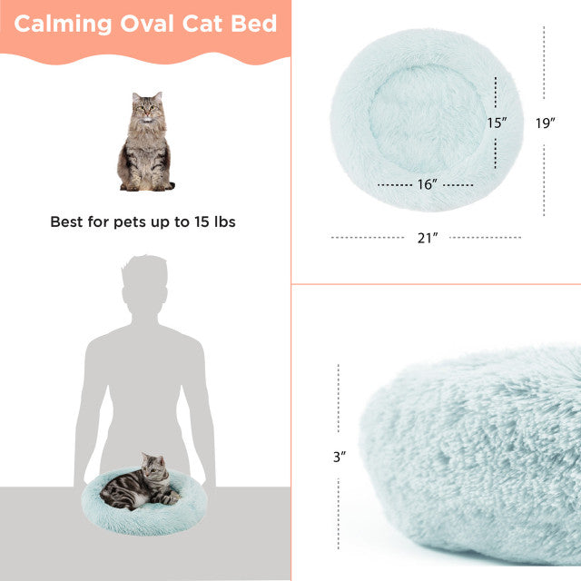 Calming Oval Cat Bed Pad Waggle Shop