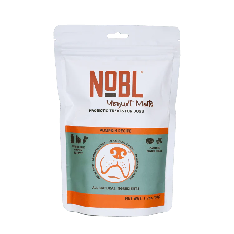 NOBL  Yogurt Melts Freeze-Dried  Probiotic Treats - Pumpkin Recipe (1.76 oz)